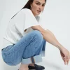 Baggy Cuffed Crop Jeans