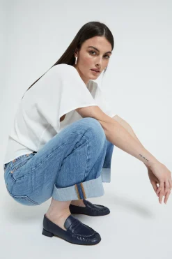 Baggy Cuffed Crop Jeans