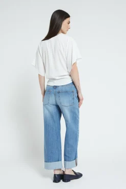 Baggy Cuffed Crop Jeans