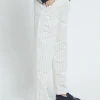 Baumwollhose in Crinkle-Optik