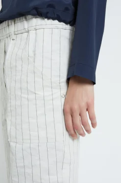 Baumwollhose in Crinkle-Optik