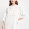 Baumwollshirt mit Lochstickerei