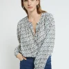 Bedruckte Baumwollbluse