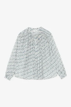Bedruckte Baumwollbluse
