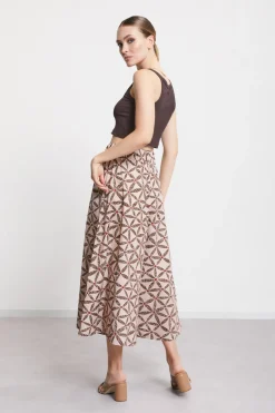 Bedruckte Baumwollhose im Culotte-Stil