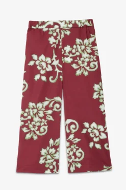 Bedruckte Popelinehose im Culotte-Stil