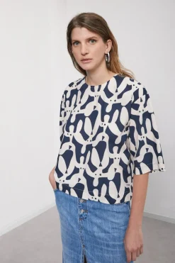 Bedrucktes Popelineshirt