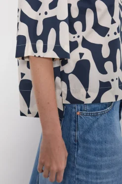 Bedrucktes Popelineshirt