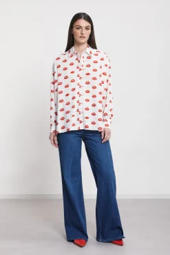 Bluse aus bedruckter Baumwolle
