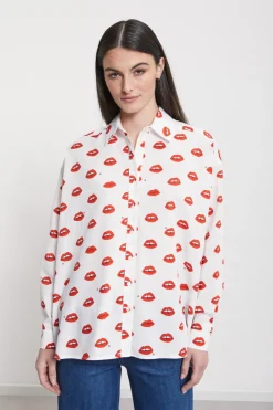 Bluse aus bedruckter Baumwolle