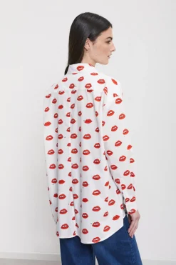 Bluse aus bedruckter Baumwolle