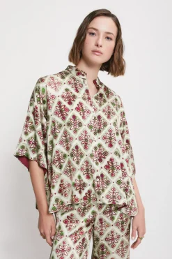 Bluse aus bedruckter Viskose
