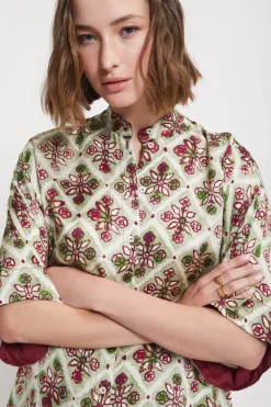 Bluse aus bedruckter Viskose