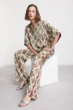 Bluse aus bedruckter Viskose