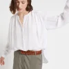 Bluse aus Ramie-Stoff
