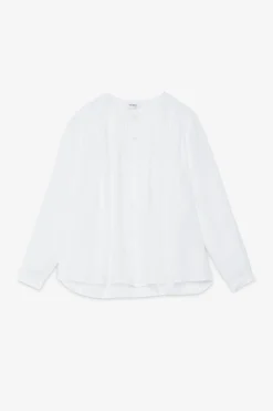 Bluse aus Ramie-Stoff