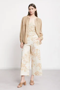 Bluse aus Ramie-Stoff