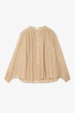 Bluse aus Ramie-Stoff