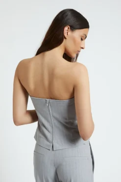 Bustier mit Nadelstreifenmuster
