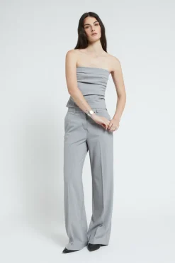 Bustier mit Nadelstreifenmuster