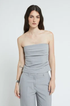 Bustier mit Nadelstreifenmuster