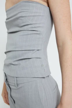 Bustier mit Nadelstreifenmuster