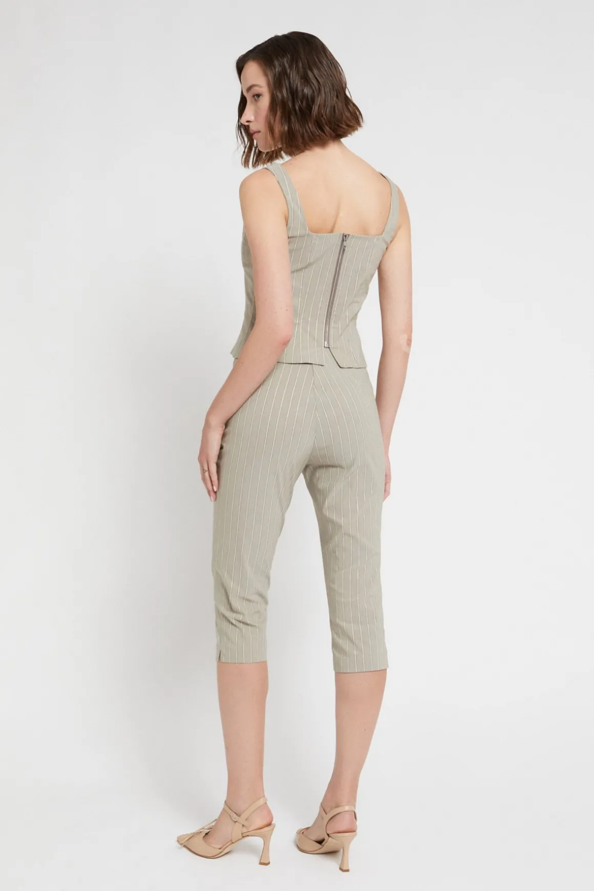 Caprihose aus Baumwoll-Bengaline