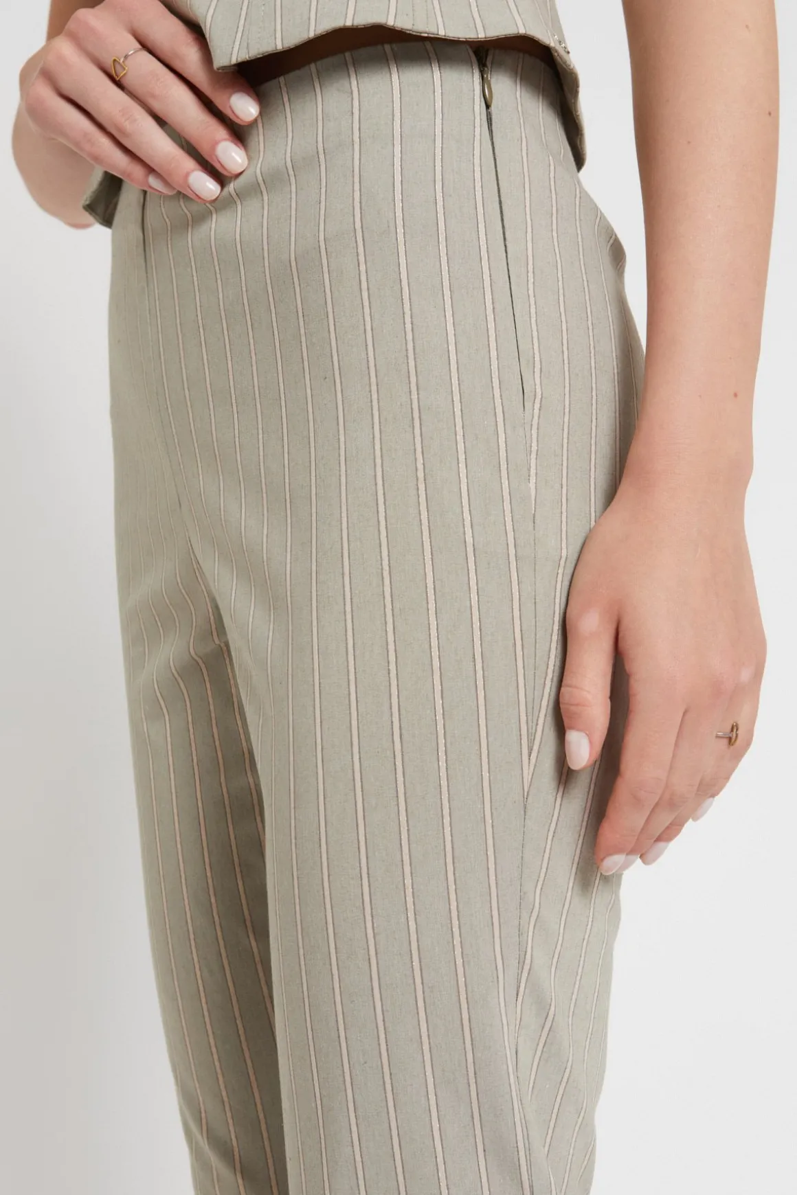 Caprihose aus Baumwoll-Bengaline