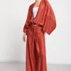 Cardigan aus satiniertem Leinen