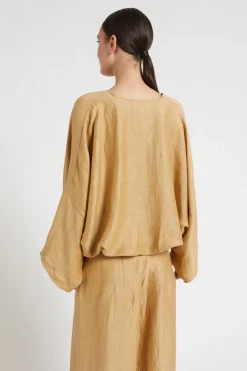 Cardigan aus satiniertem Leinen