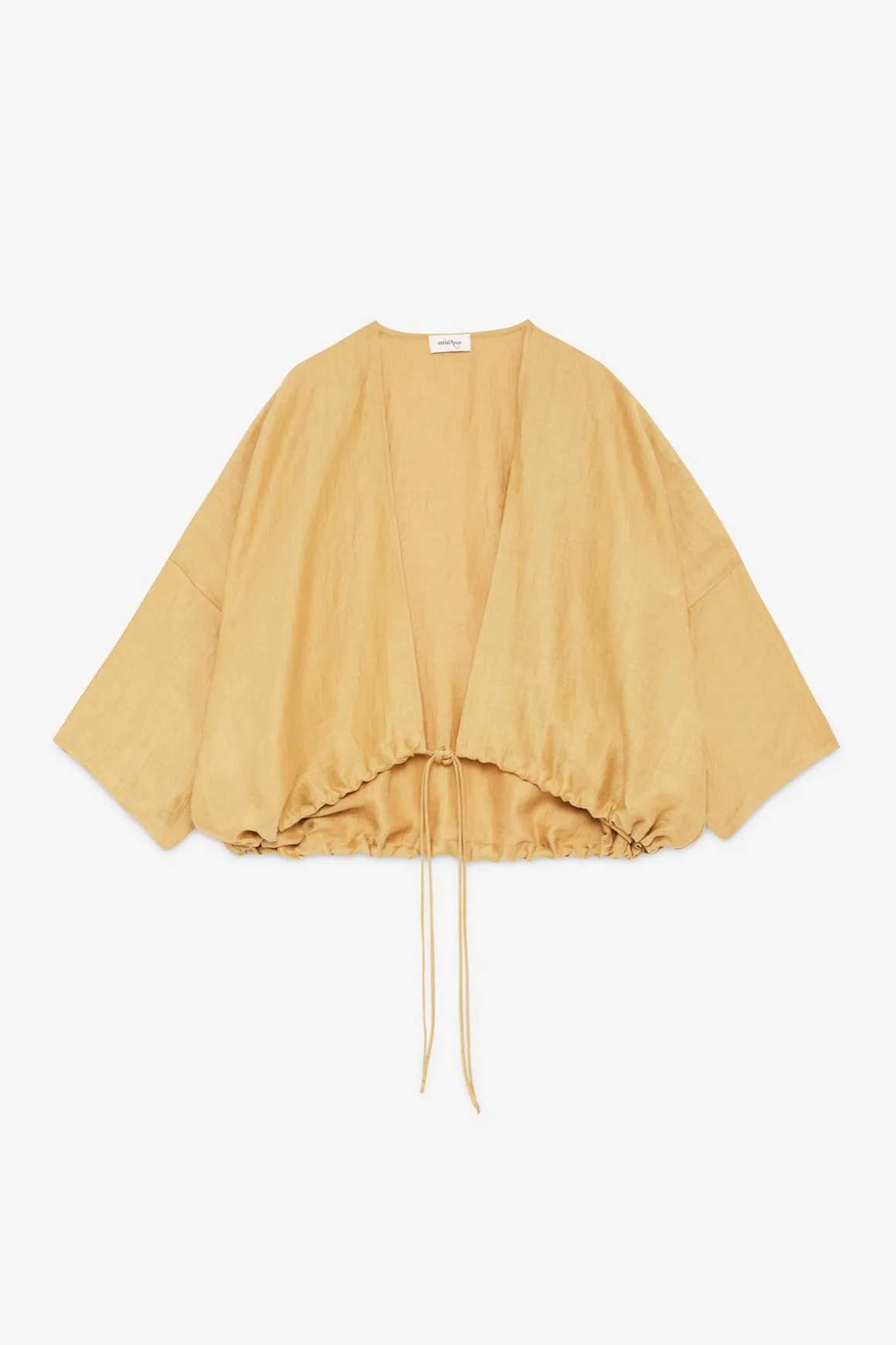 Cardigan aus satiniertem Leinen