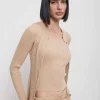 Cardigan im Rippstrick