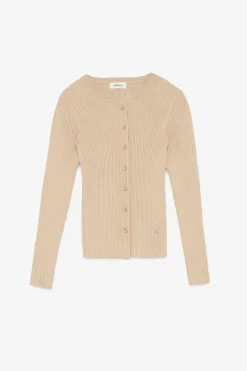Cardigan im Rippstrick