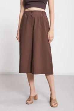 Cropped-Hose aus Popeline