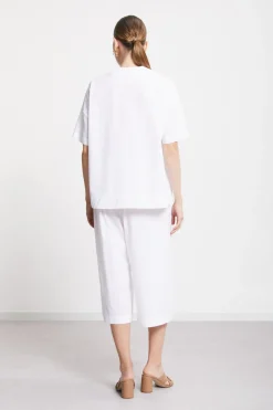 Cropped-Hose aus Popeline