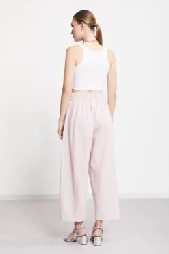 Cropped-Hose aus Popeline