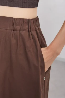 Cropped-Hose aus Popeline