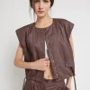Cropped-Jacke aus Baumwolle