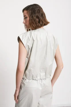 Cropped-Jacke aus Baumwolle