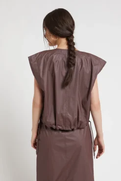 Cropped-Jacke aus Baumwolle