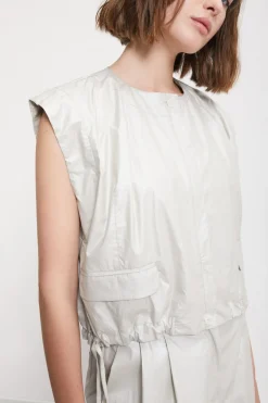 Cropped-Jacke aus Baumwolle