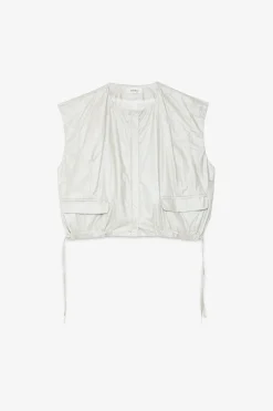 Cropped-Jacke aus Baumwolle