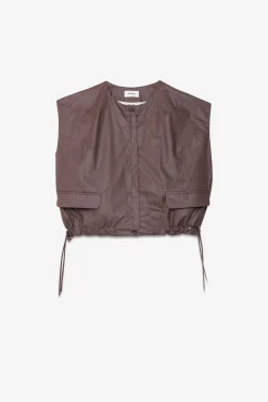 Cropped-Jacke aus Baumwolle