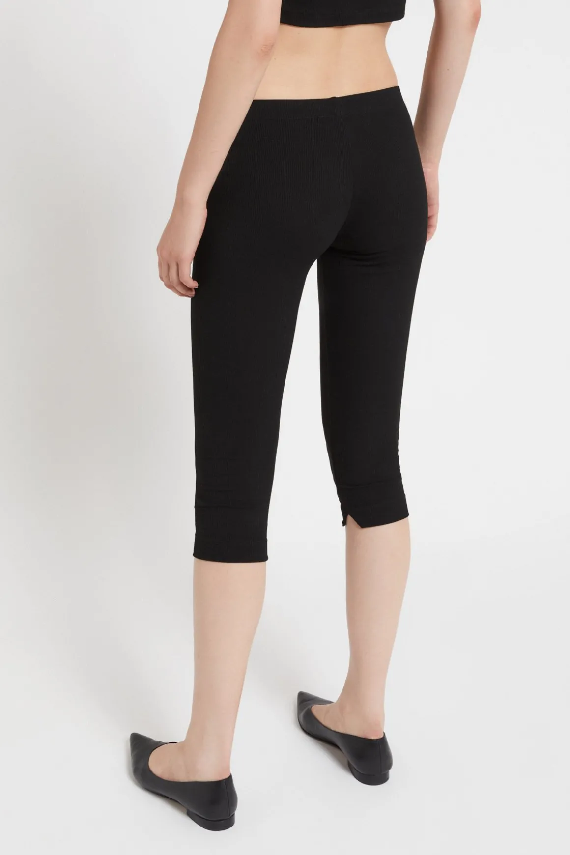 Cropped-Leggings aus Viskose