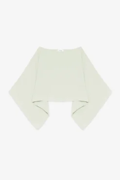 Fließend fallendes Shirt mit weitem Arm