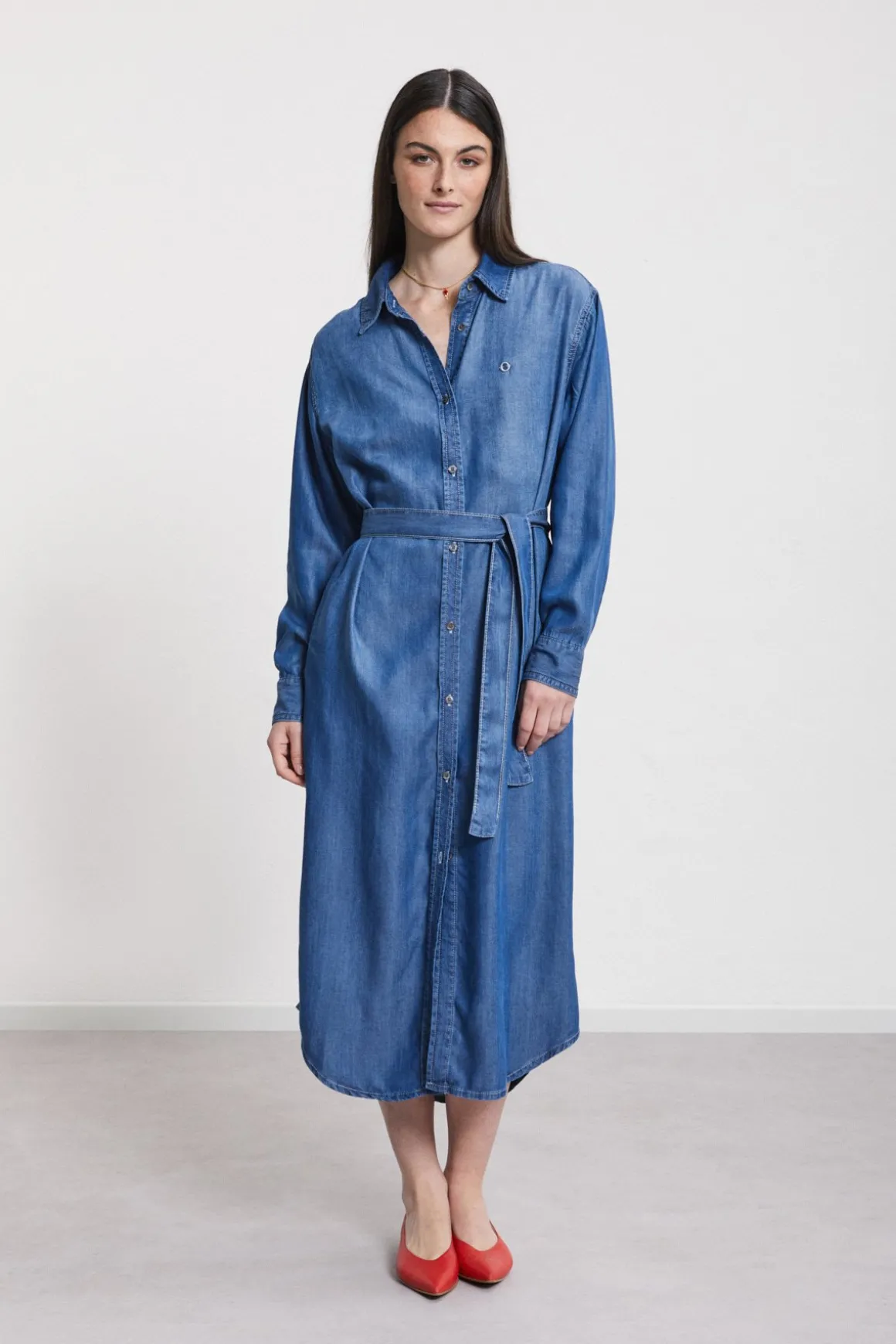 Hemdblusenkleid aus Jeans