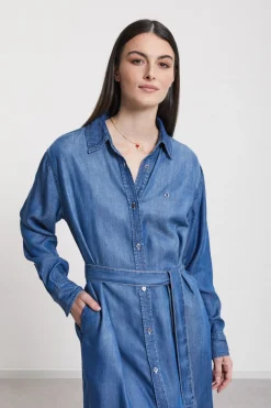 Hemdblusenkleid aus Jeans