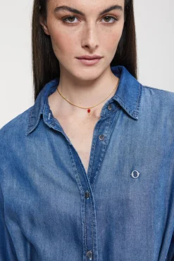 Hemdblusenkleid aus Jeans
