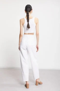 Hose mit hoher Taille