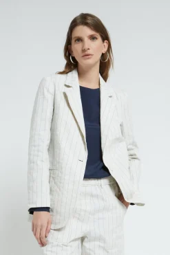 Jacke aus Crinkle-Baumwollstoff